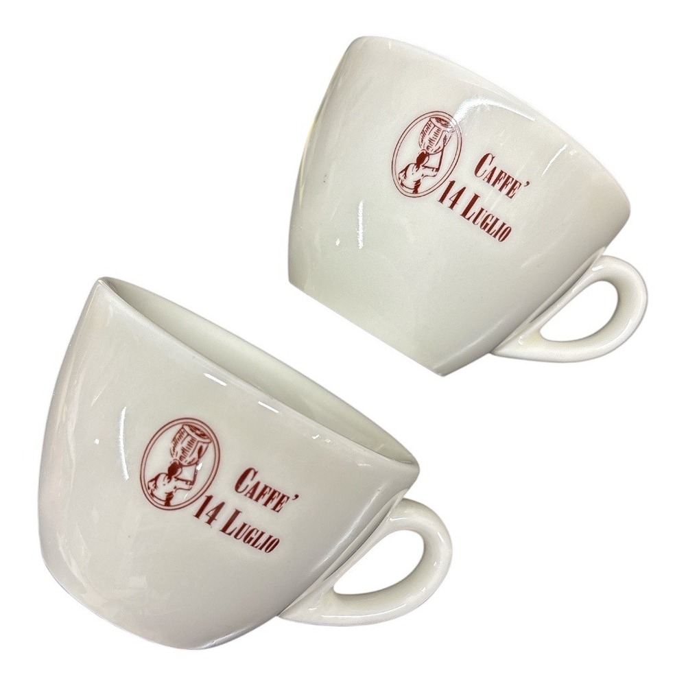 2 Rare Vintage Buffalo China Italian Ceramic Coffee/Latte Cups Restaurant Ware